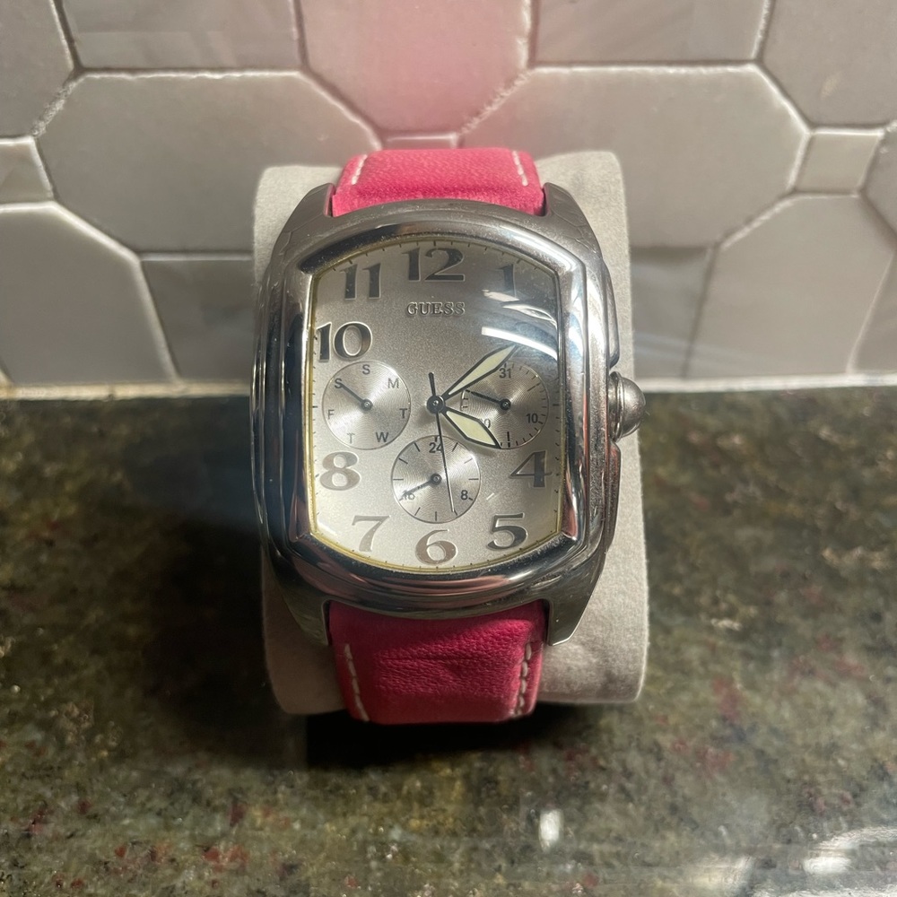 Pink band Guess watch
